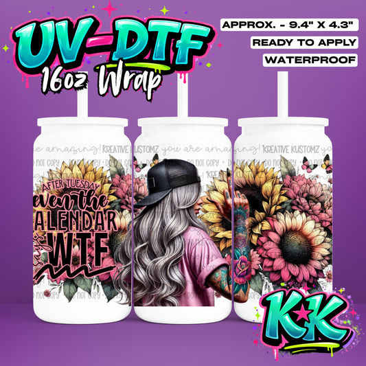 911 | UV DTF Cup Wrap for 16oz Libbey Glass