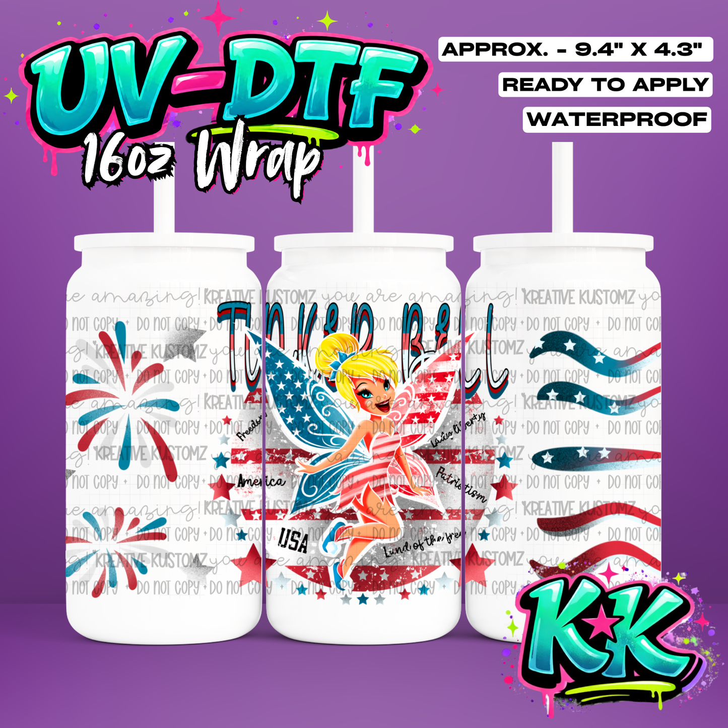 929 | UV DTF Cup Wrap for 16oz Libbey Glass