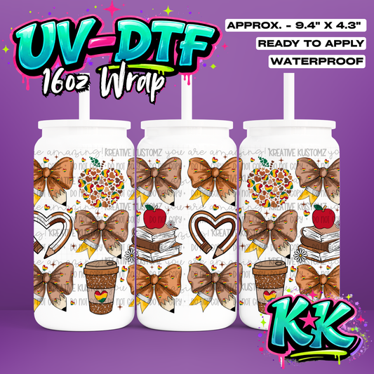 932 | UV DTF Cup Wrap for 16oz Libbey Glass