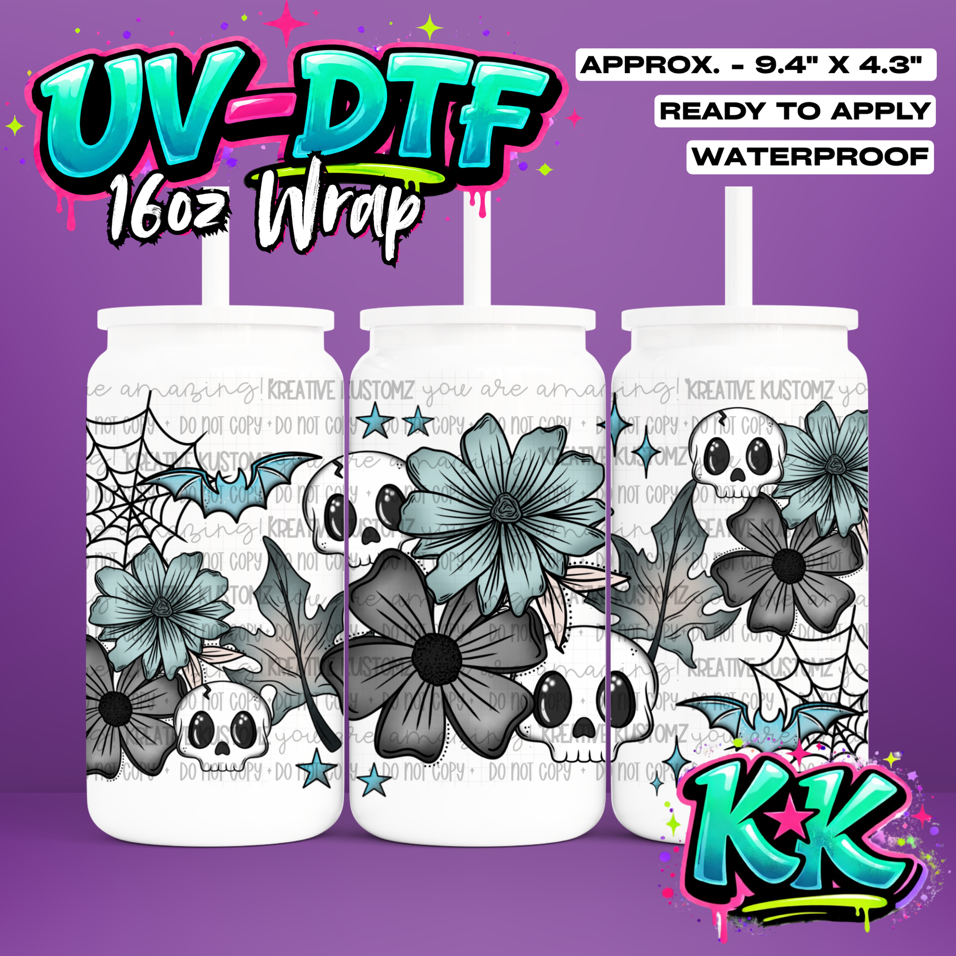 RTS | UV DTF Cup Wrap for 16oz Libbey Glass