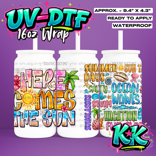 962 | UV DTF Cup Wrap for 16oz Libbey Glass