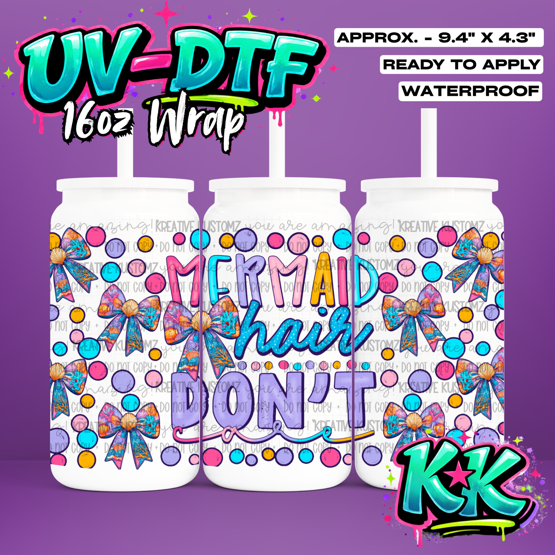 966 | UV DTF Cup Wrap for 16oz Libbey Glass