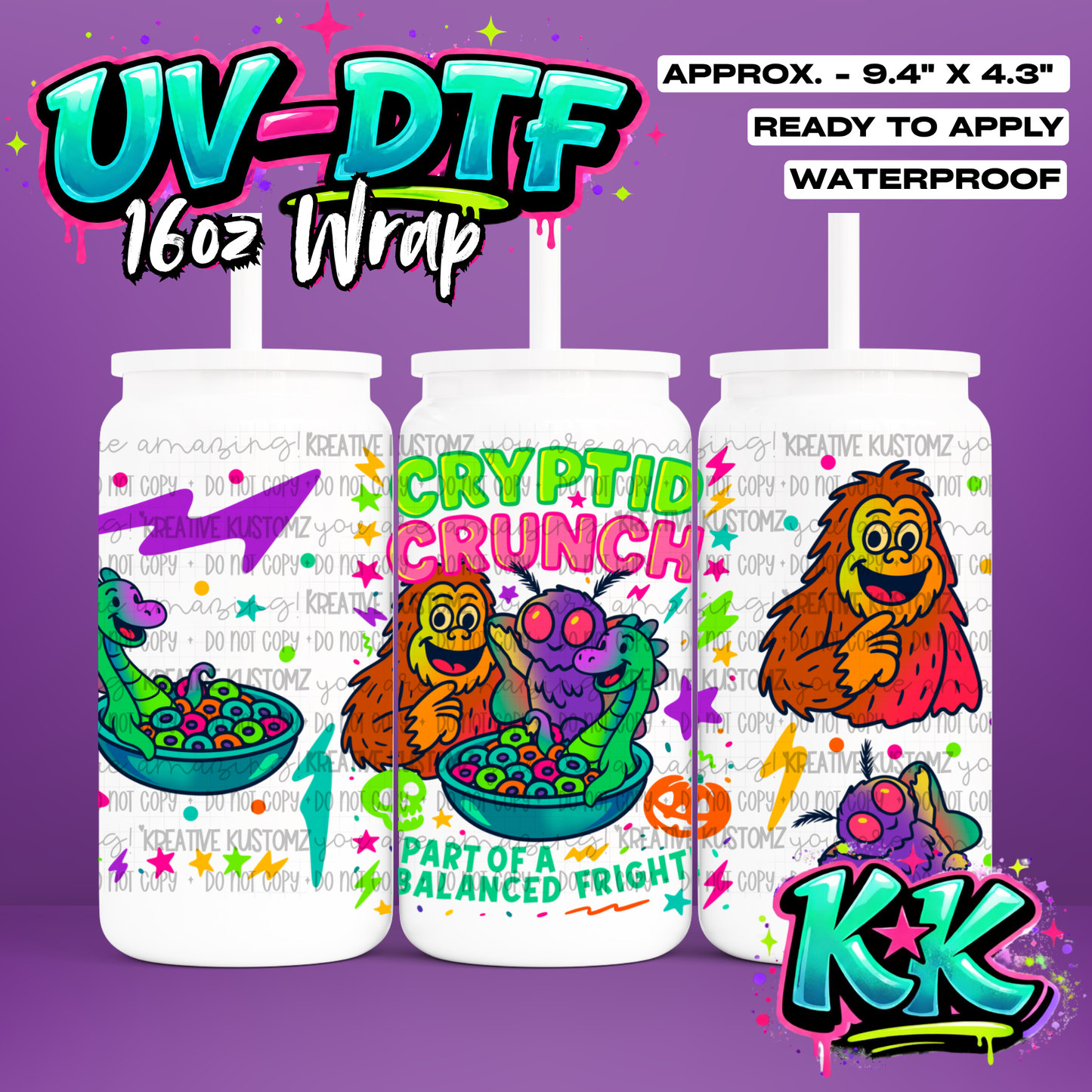 981 | UV DTF Cup Wrap for 16oz Libbey Glass
