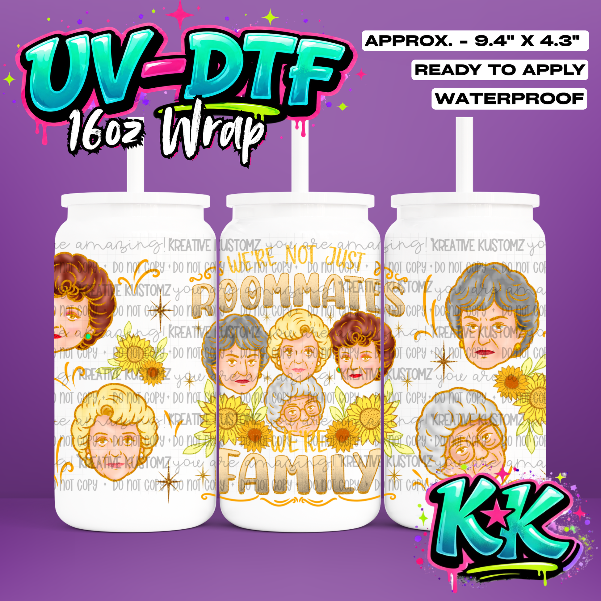 982 | UV DTF Cup Wrap for 16oz Libbey Glass