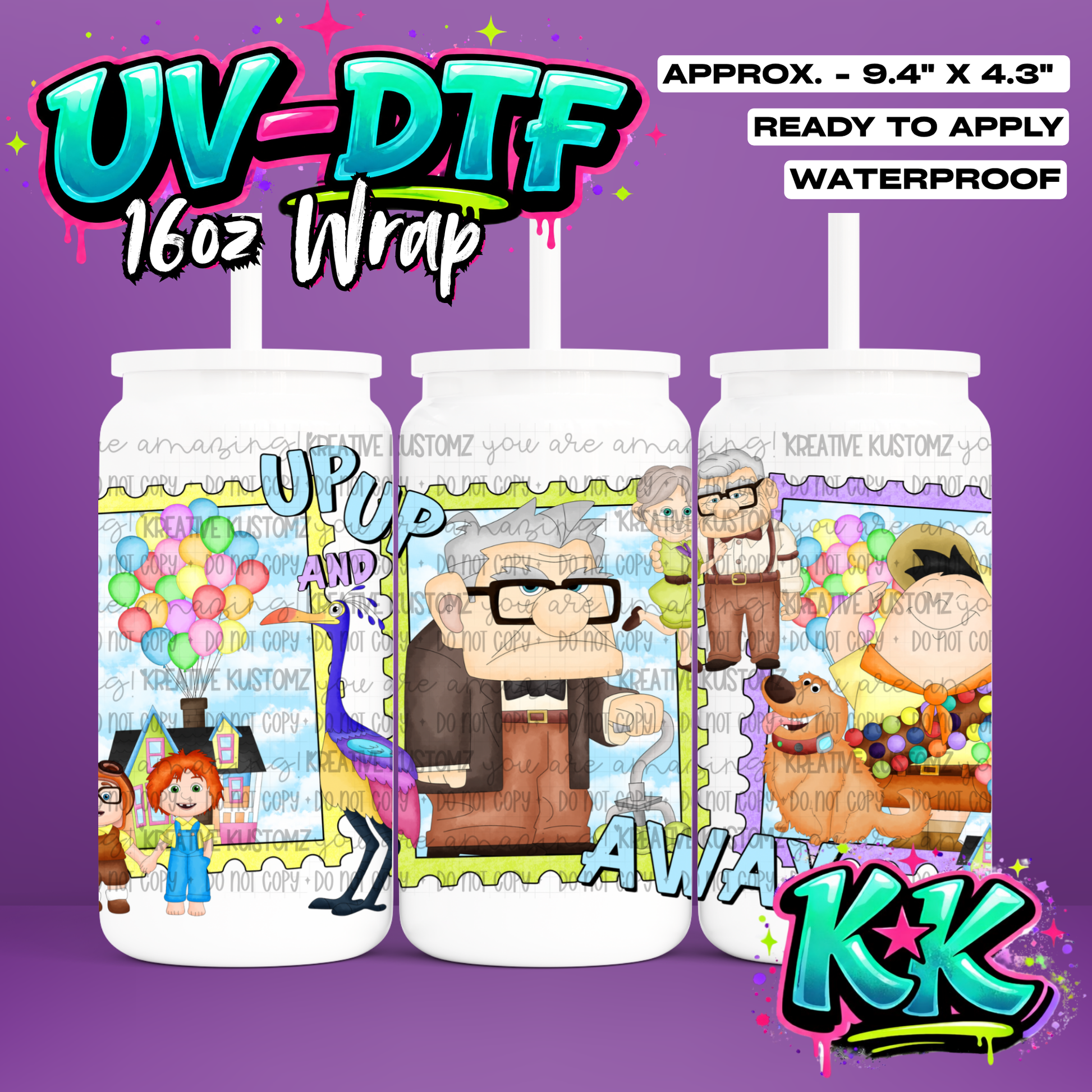 983 | UV DTF Cup Wrap for 16oz Libbey Glass