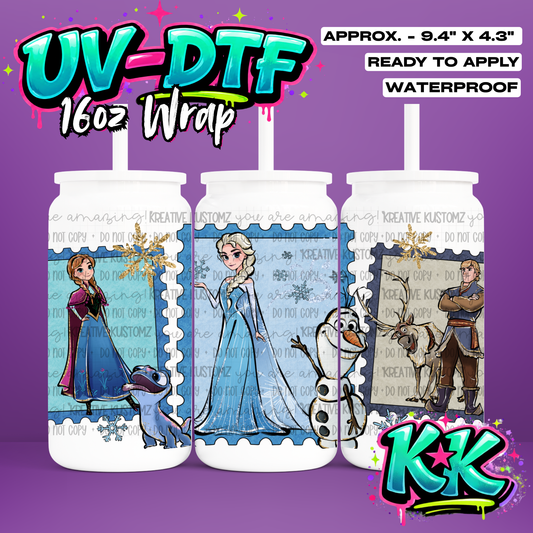 990 | UV DTF Cup Wrap for 16oz Libbey Glass
