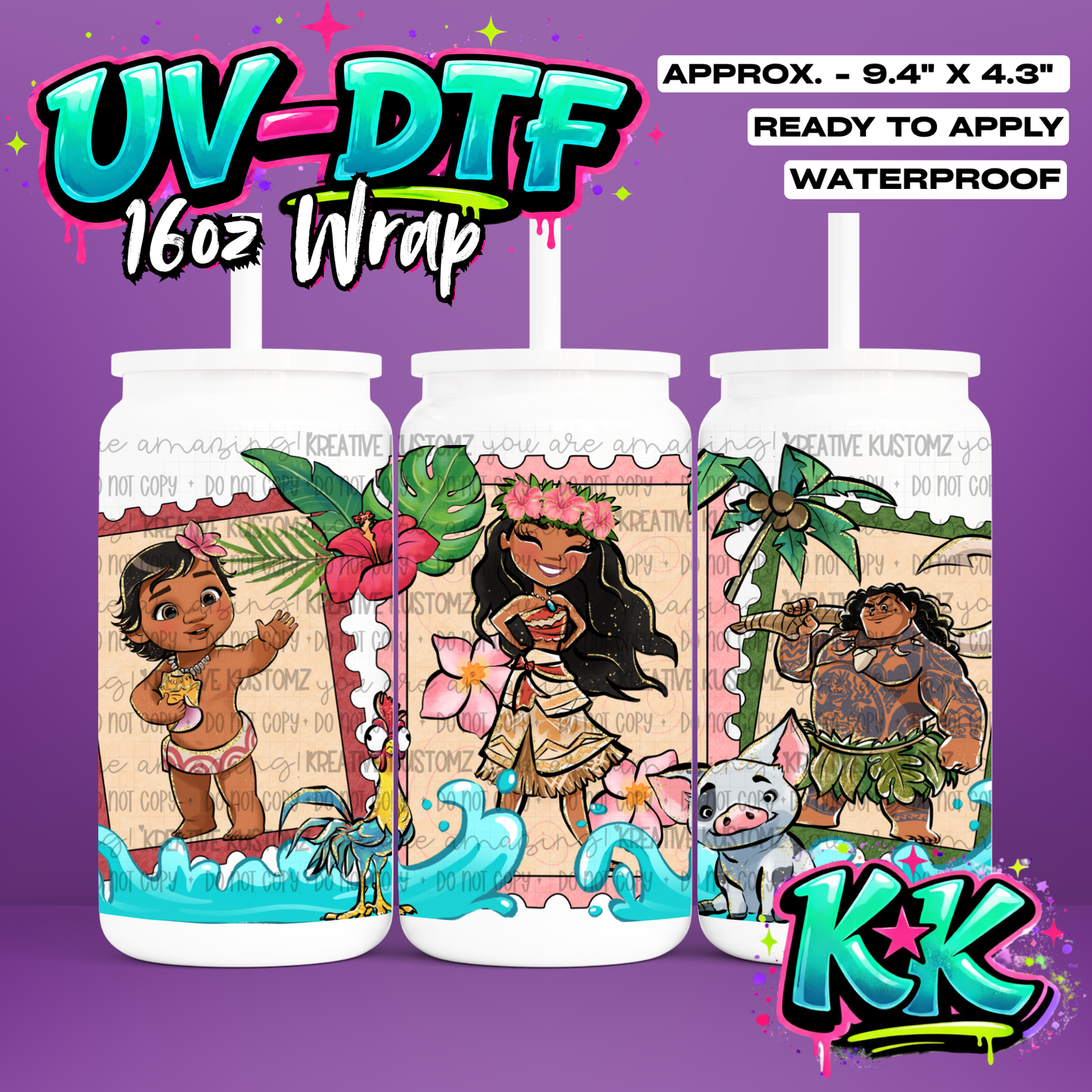 997 | UV DTF Cup Wrap for 16oz Libbey Glass