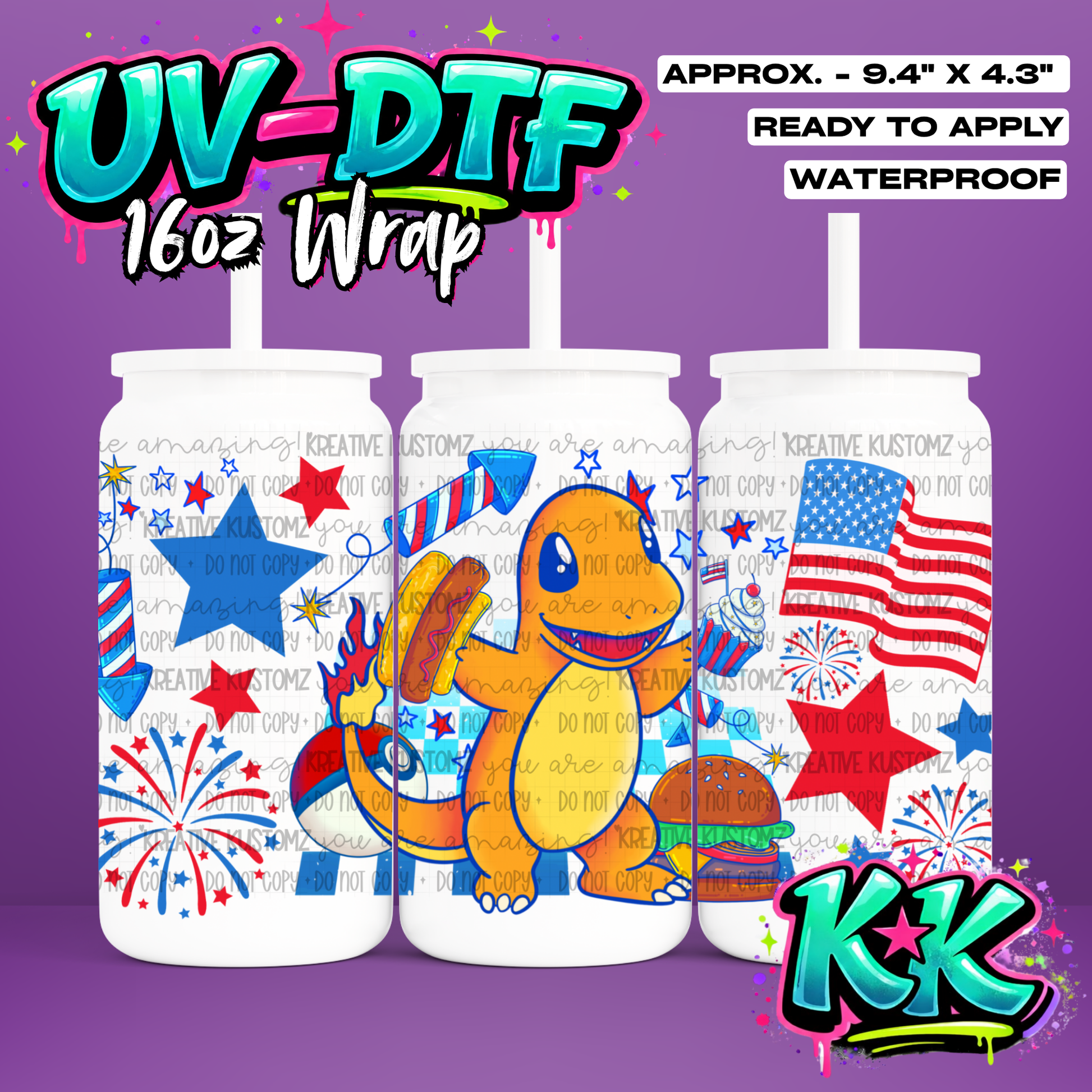 1002 | UV DTF Cup Wrap for 16oz Libbey Glass