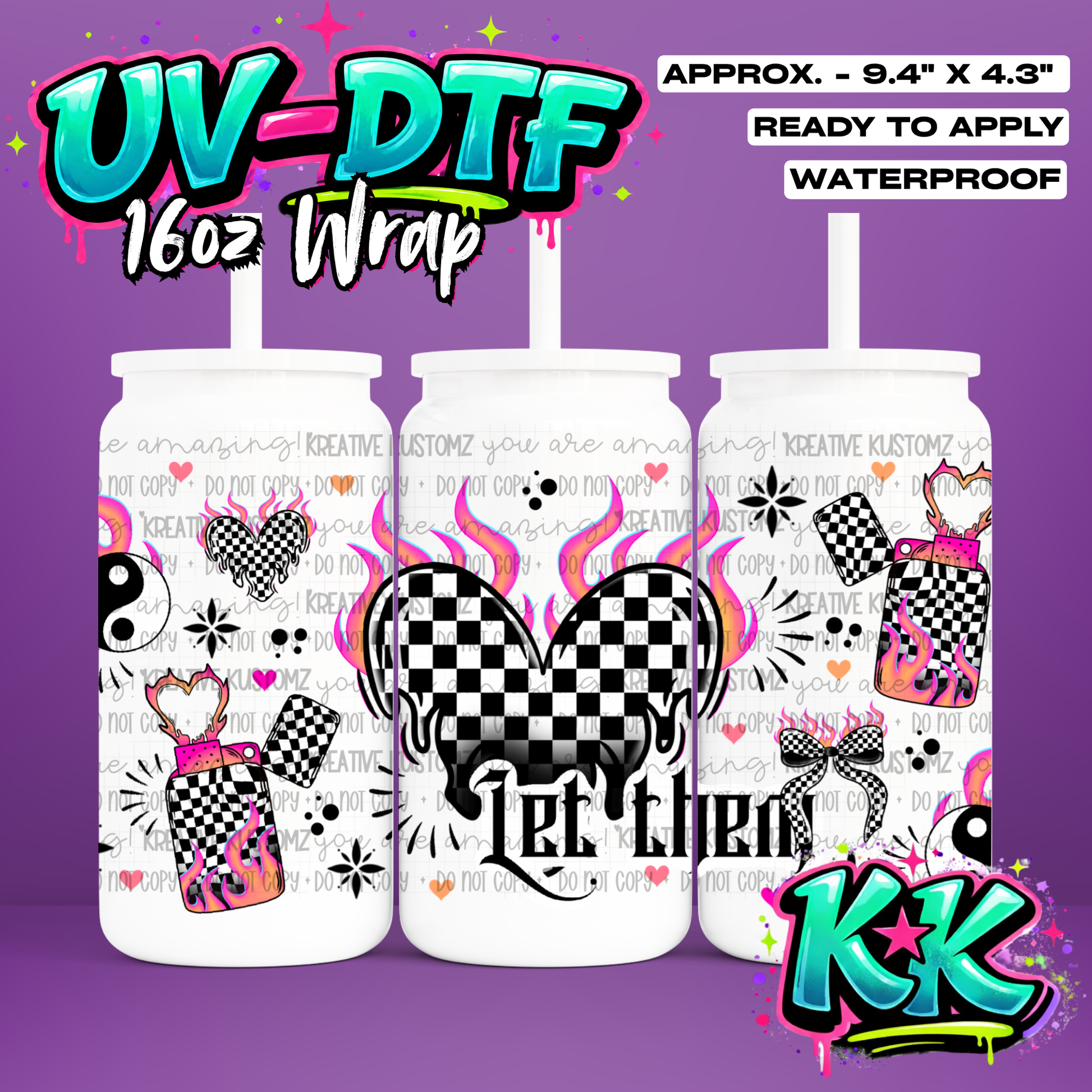 1010 | UV DTF Cup Wrap for 16oz Libbey Glass
