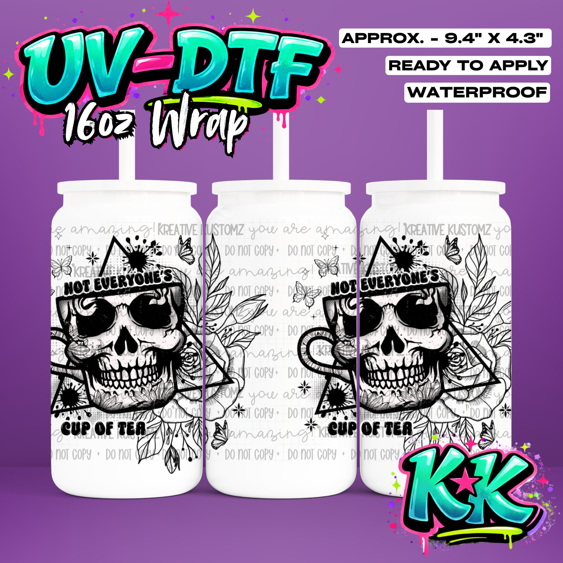 1011 | UV DTF Cup Wrap for 16oz Libbey Glass