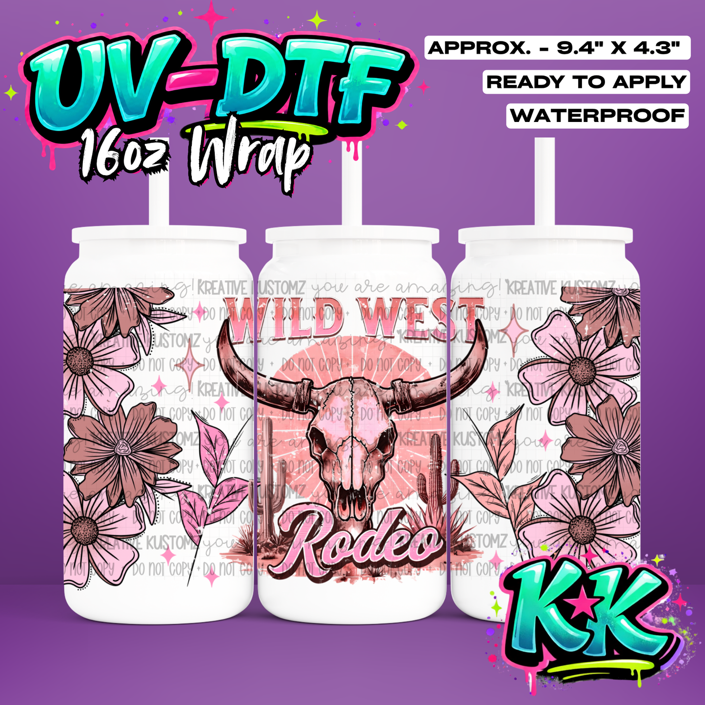 1016 | UV DTF Cup Wrap for 16oz Libbey Glass