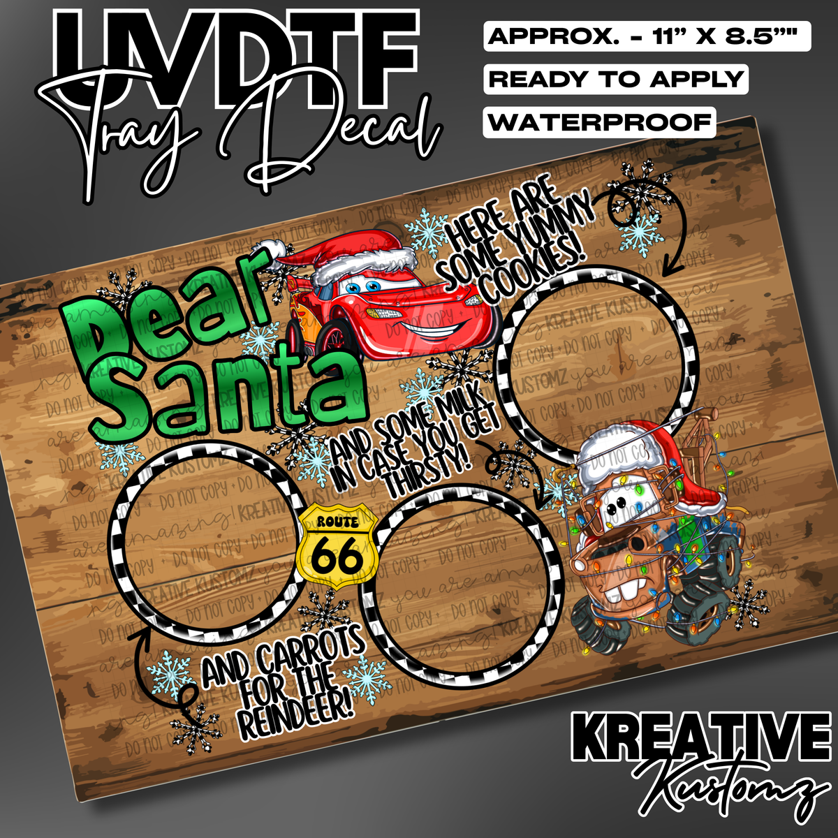 Christmas Cookie | Rectangle | UV DTF Tray Decal