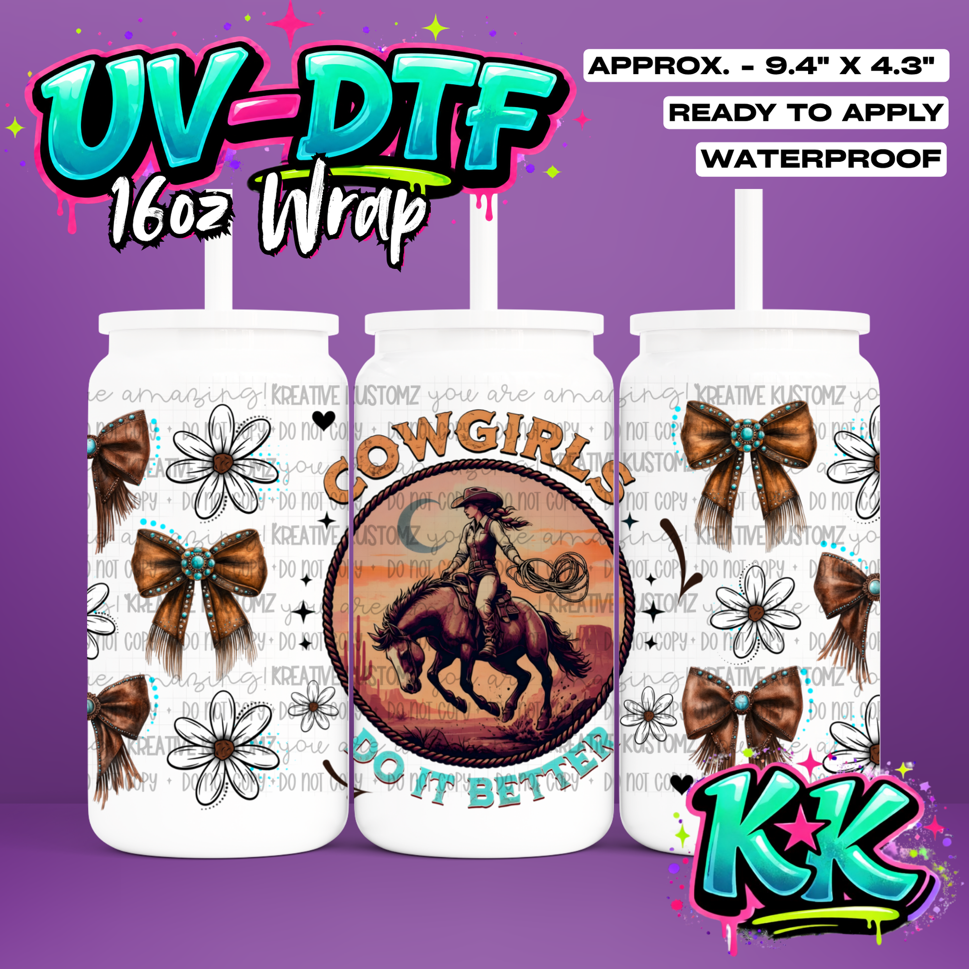 1029 | UV DTF Cup Wrap for 16oz Libbey Glass