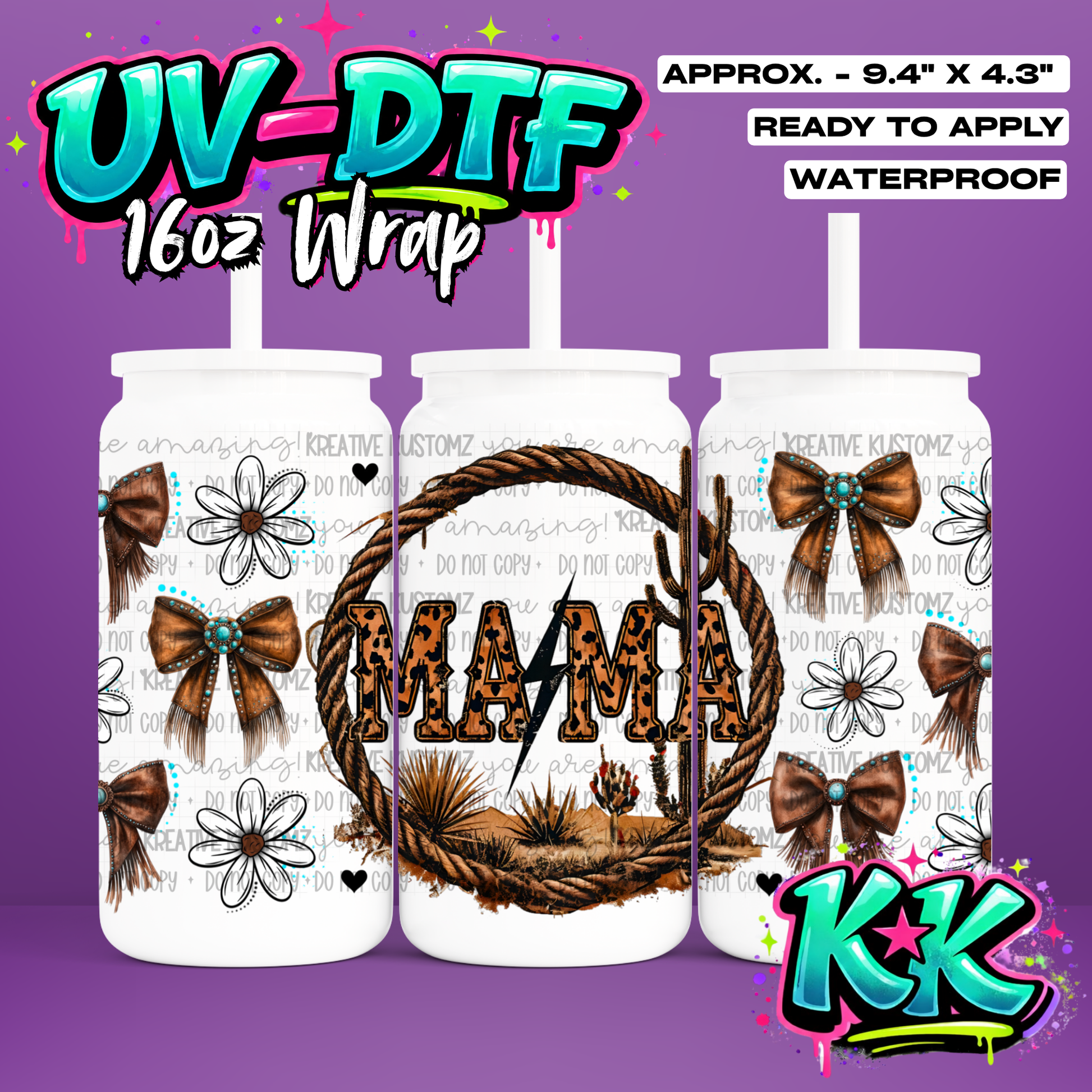 1030 | UV DTF Cup Wrap for 16oz Libbey Glass