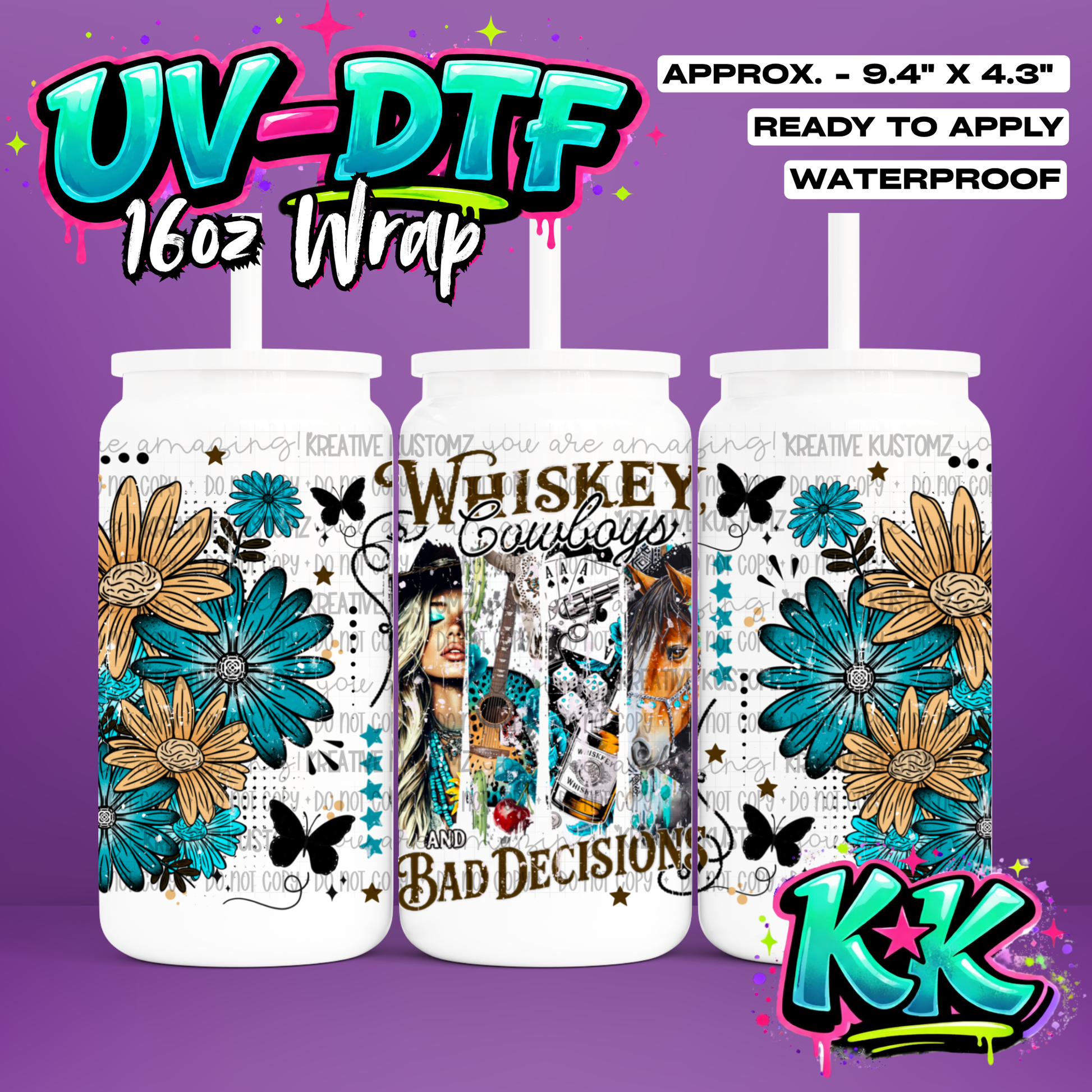 1031 | UV DTF Cup Wrap for 16oz Libbey Glass