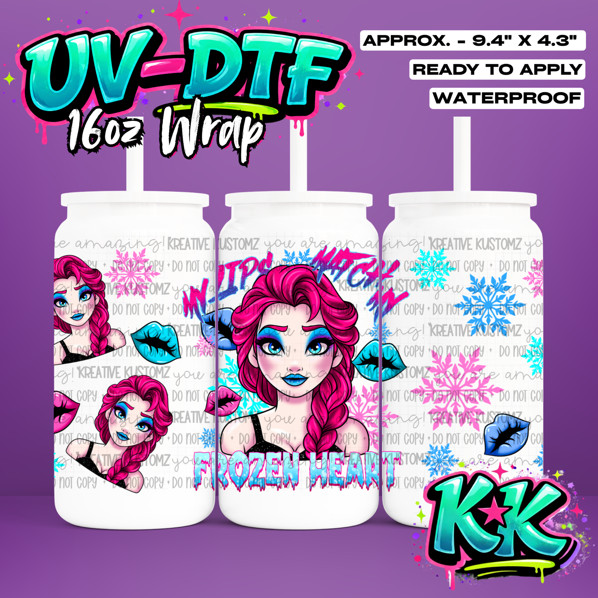 1035 | UV DTF Cup Wrap for 16oz Libbey Glass