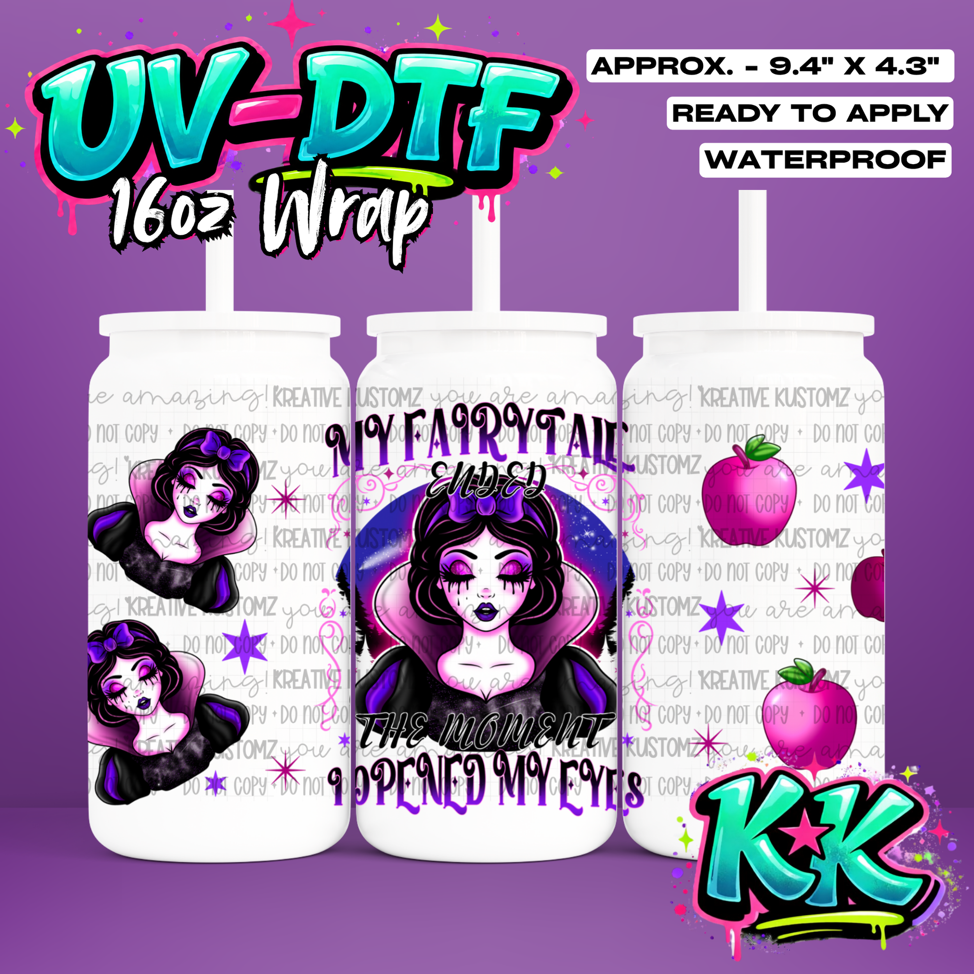 1038 | UV DTF Cup Wrap for 16oz Libbey Glass