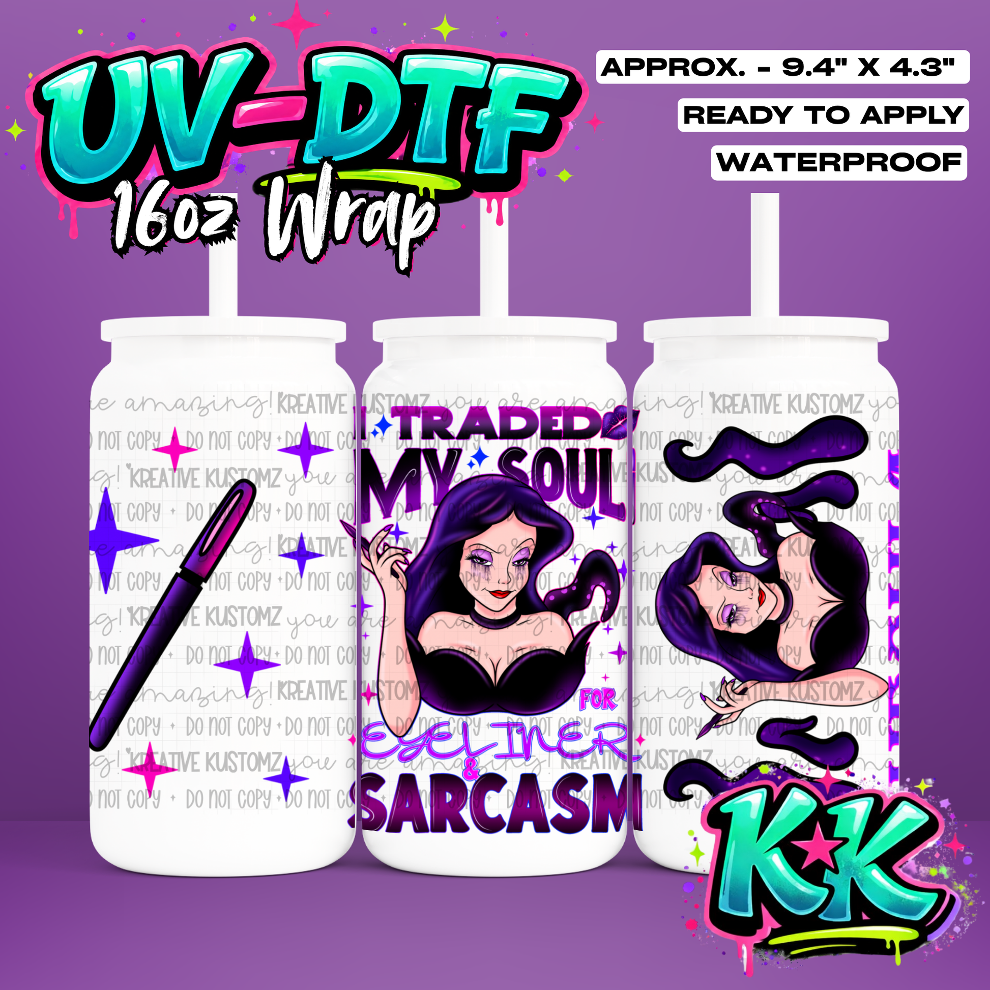 1040 | UV DTF Cup Wrap for 16oz Libbey Glass