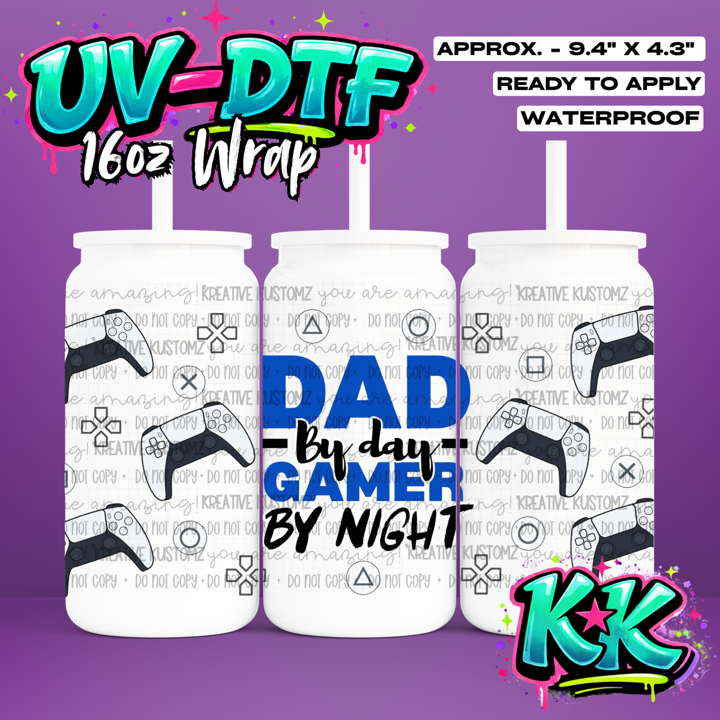 1048 | UV DTF Cup Wrap for 16oz Libbey Glass