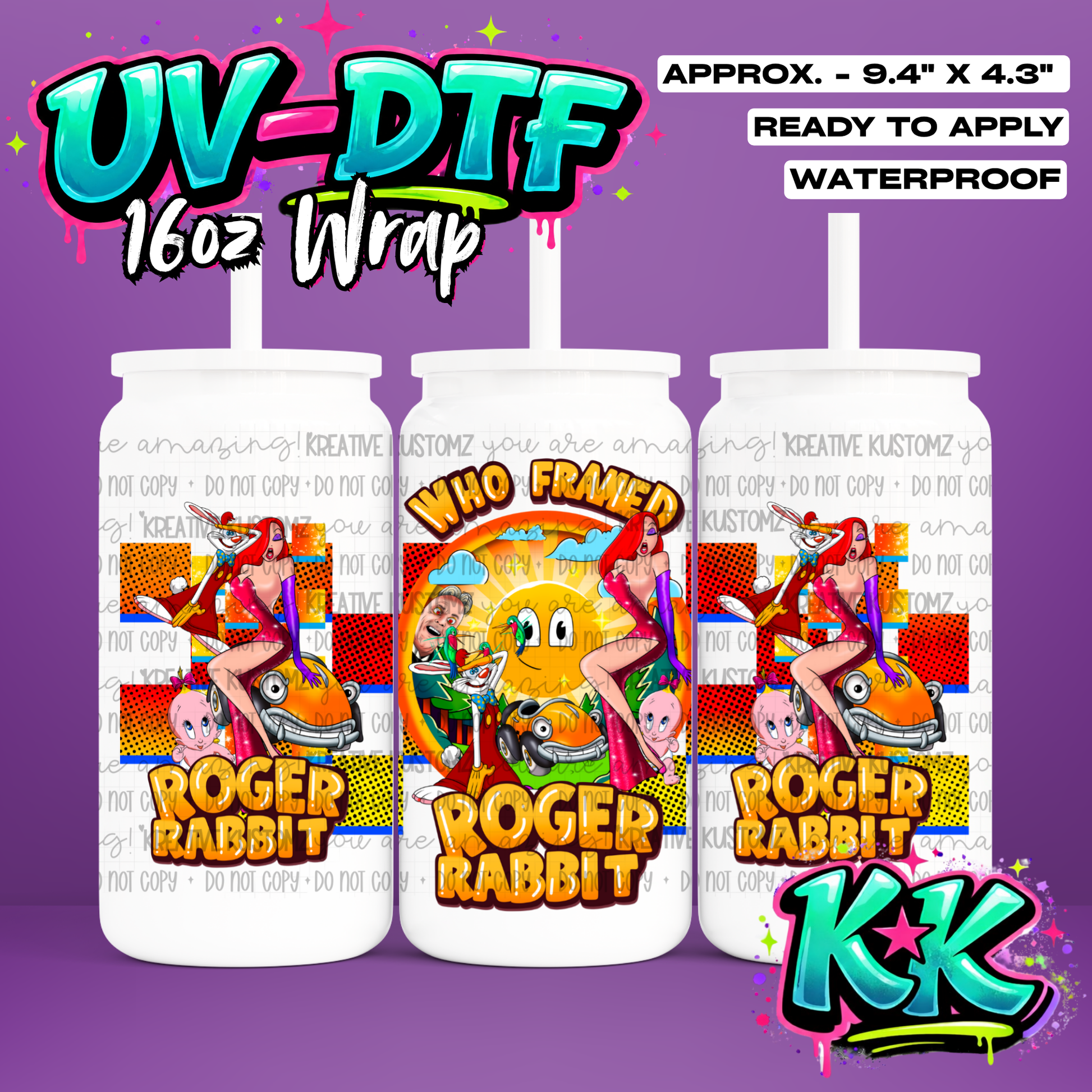 1051 | UV DTF Cup Wrap for 16oz Libbey Glass