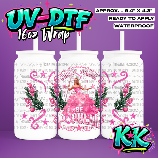 1054 | UV DTF Cup Wrap for 16oz Libbey Glass