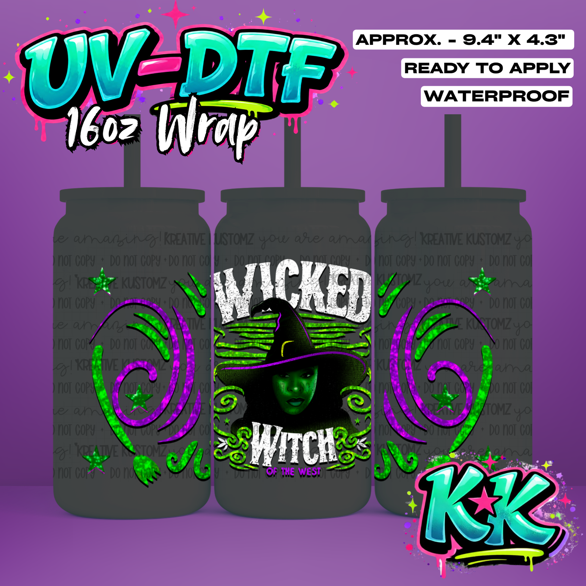 1056 | UV DTF Cup Wrap for 16oz Libbey Glass