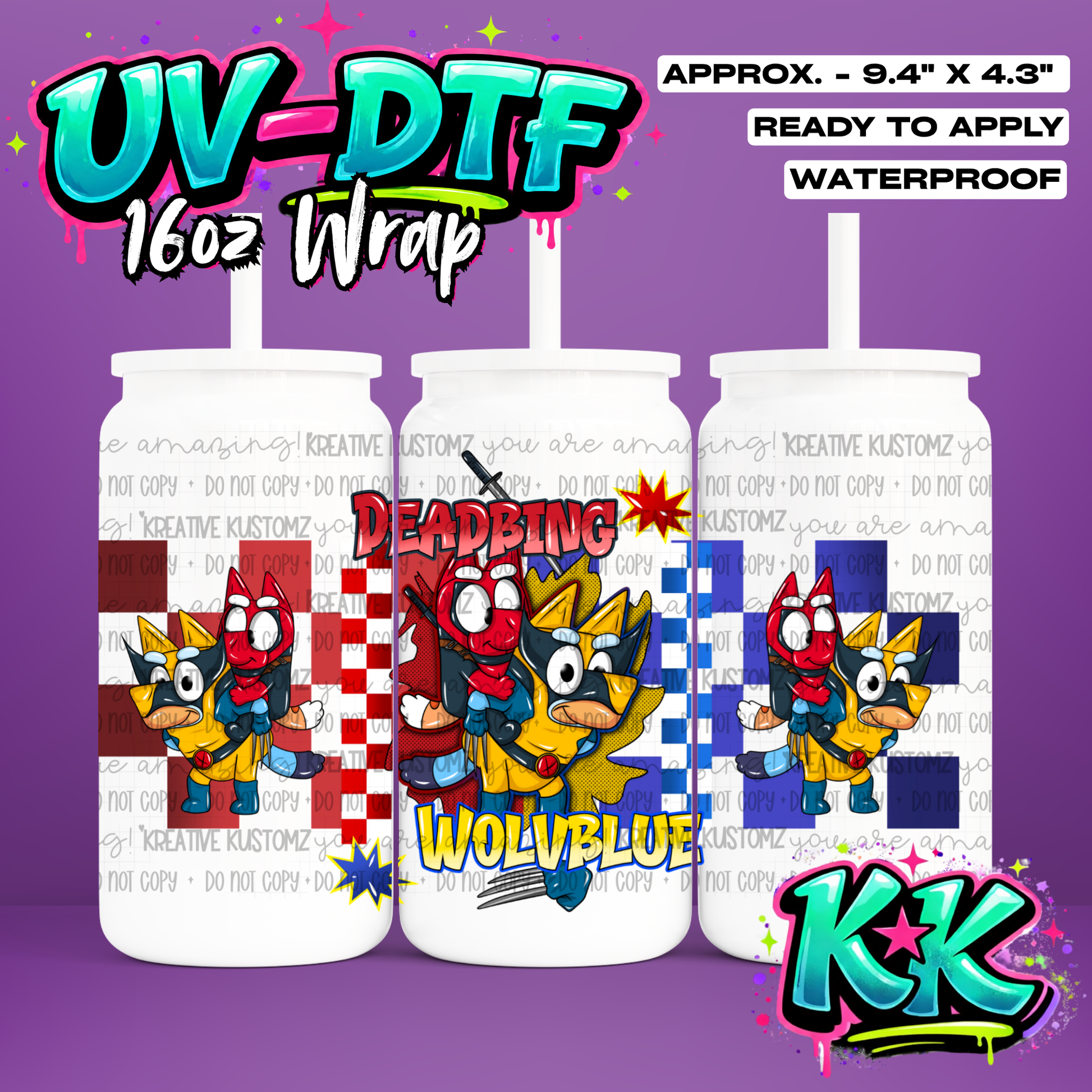 1058 | UV DTF Cup Wrap for 16oz Libbey Glass