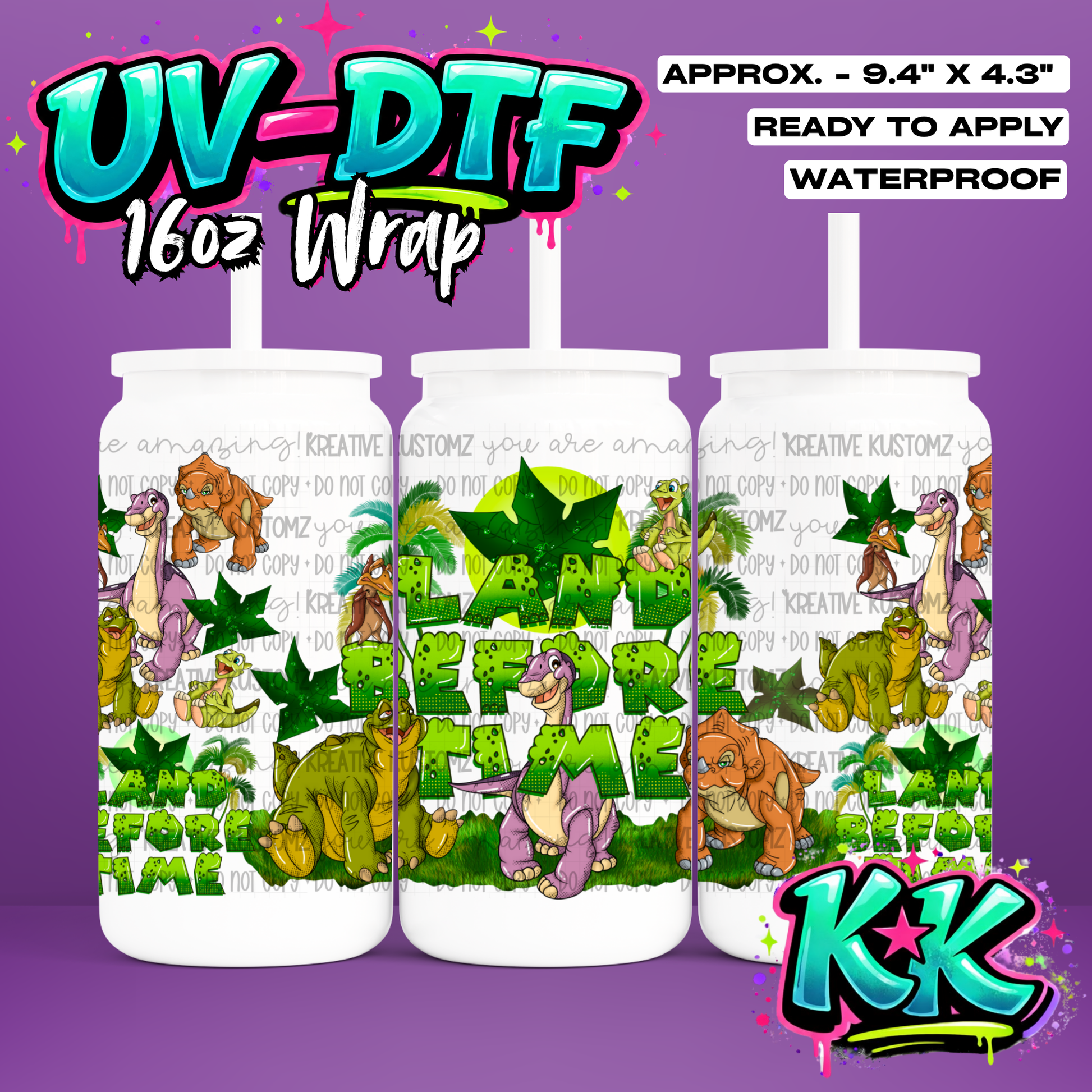 1065 | UV DTF Cup Wrap for 16oz Libbey Glass