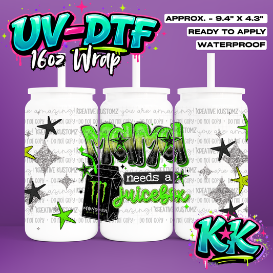 1080 | UV DTF Cup Wrap for 16oz Libbey Glass
