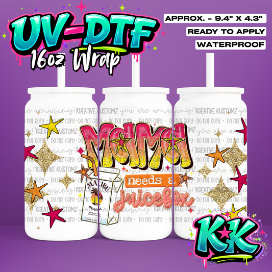 1084 | UV DTF Cup Wrap for 16oz Libbey Glass