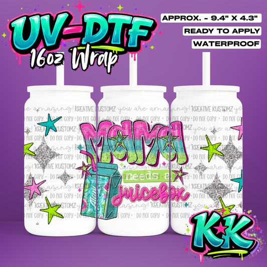 1089 | UV DTF Cup Wrap for 16oz Libbey Glass