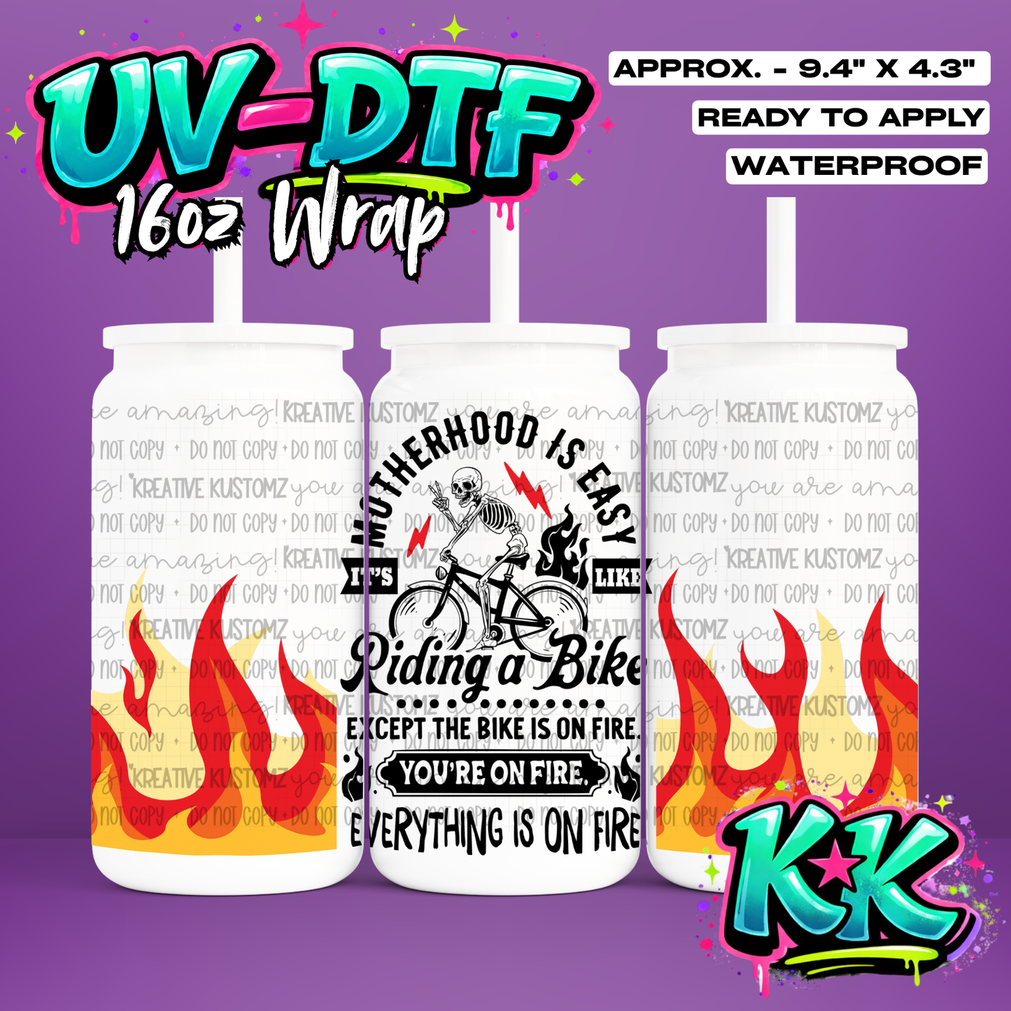 1111 | UV DTF Cup Wrap for 16oz Libbey Glass