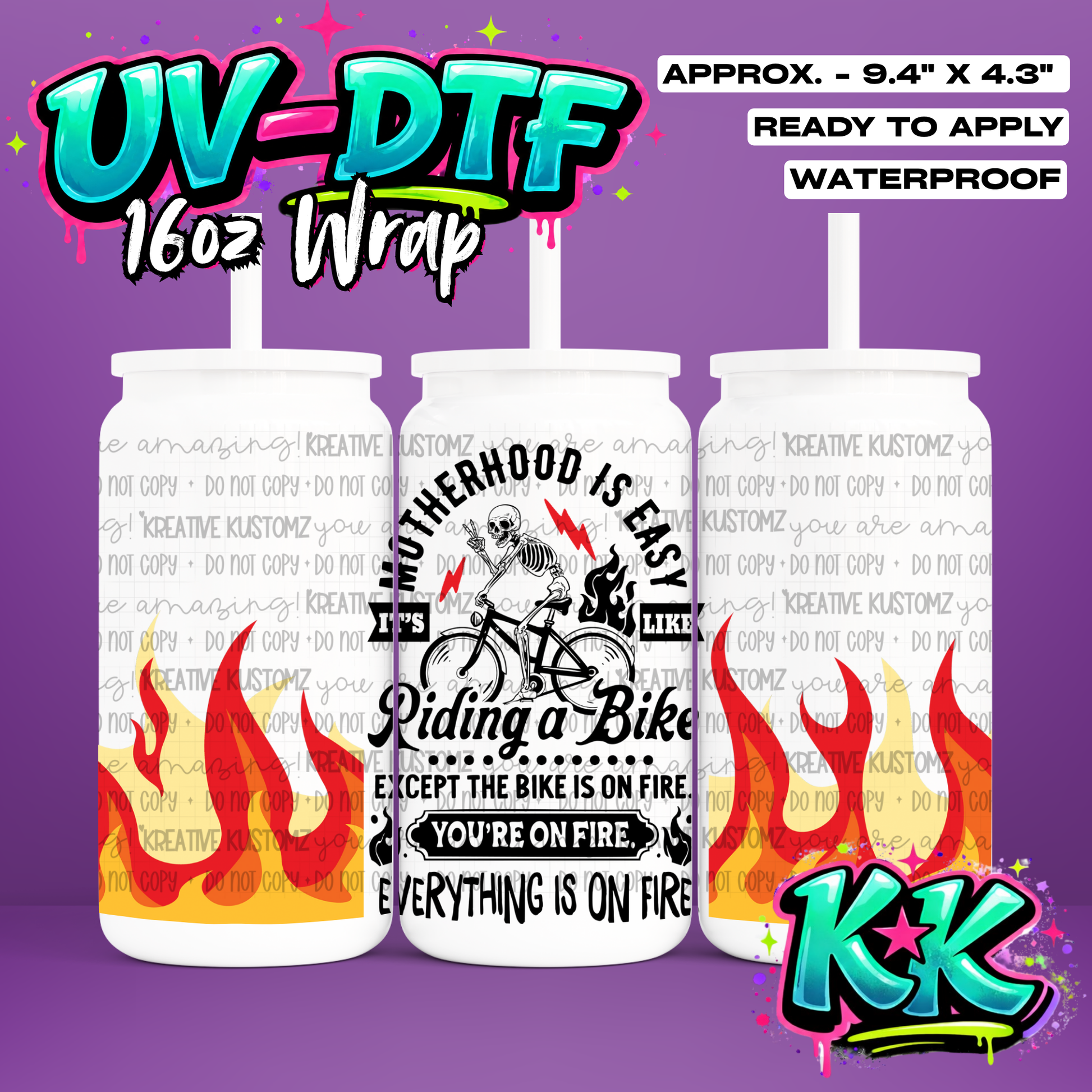 1111 | UV DTF Cup Wrap for 16oz Libbey Glass