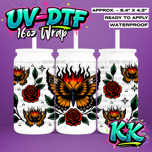 1139 | UV DTF Cup Wrap for 16oz Libbey Glass
