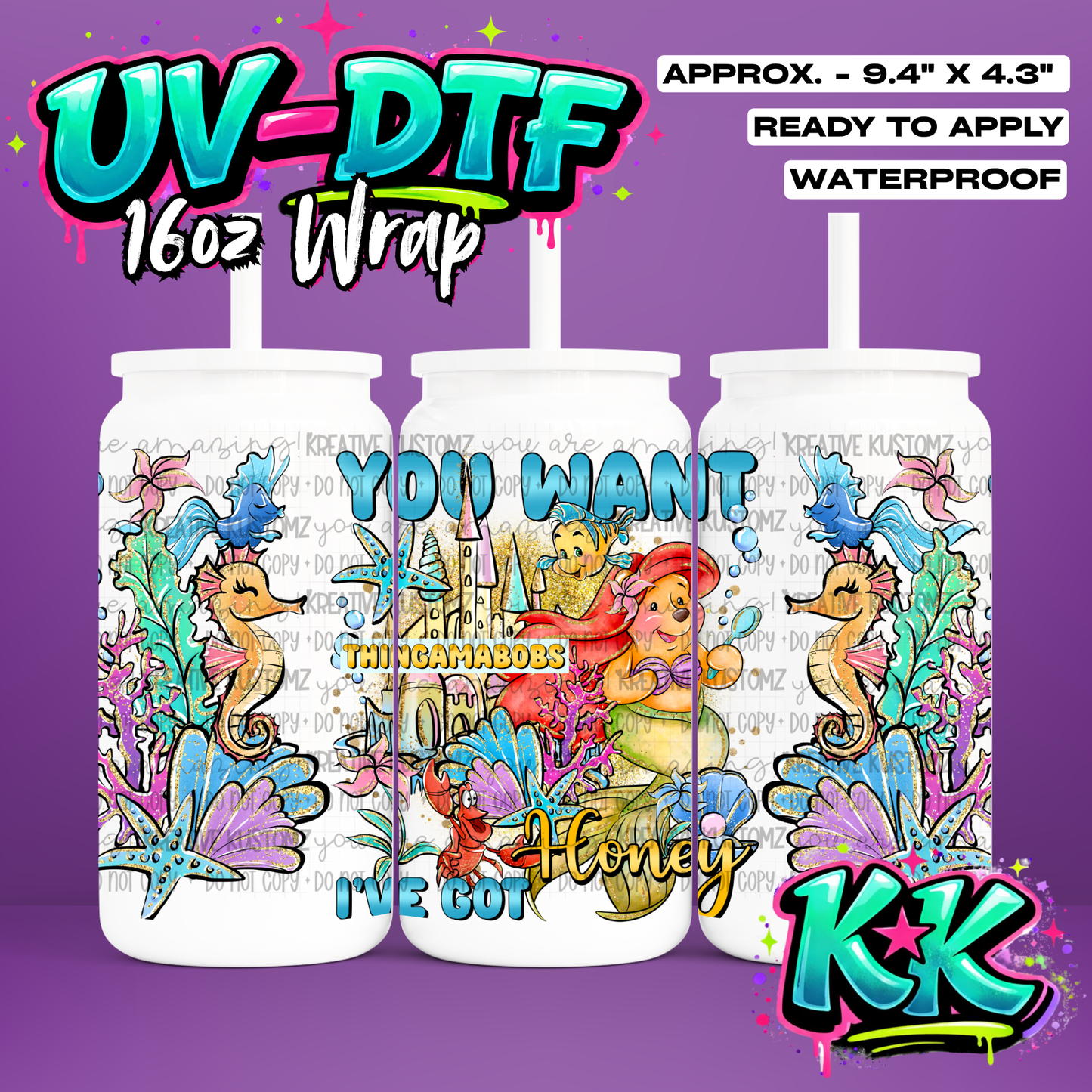 1146 | UV DTF Cup Wrap for 16oz Libbey Glass