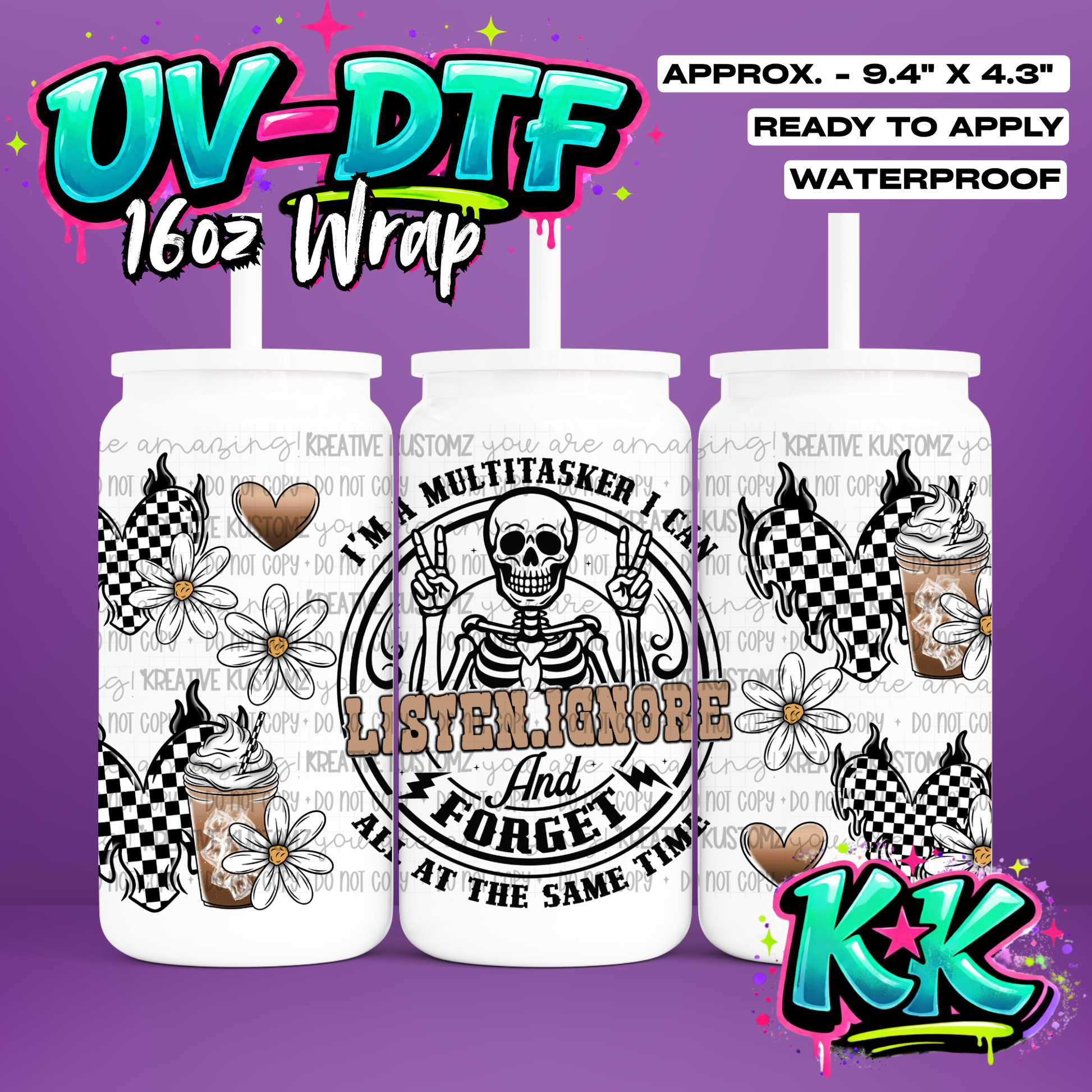 1153 | UV DTF Cup Wrap for 16oz Libbey Glass