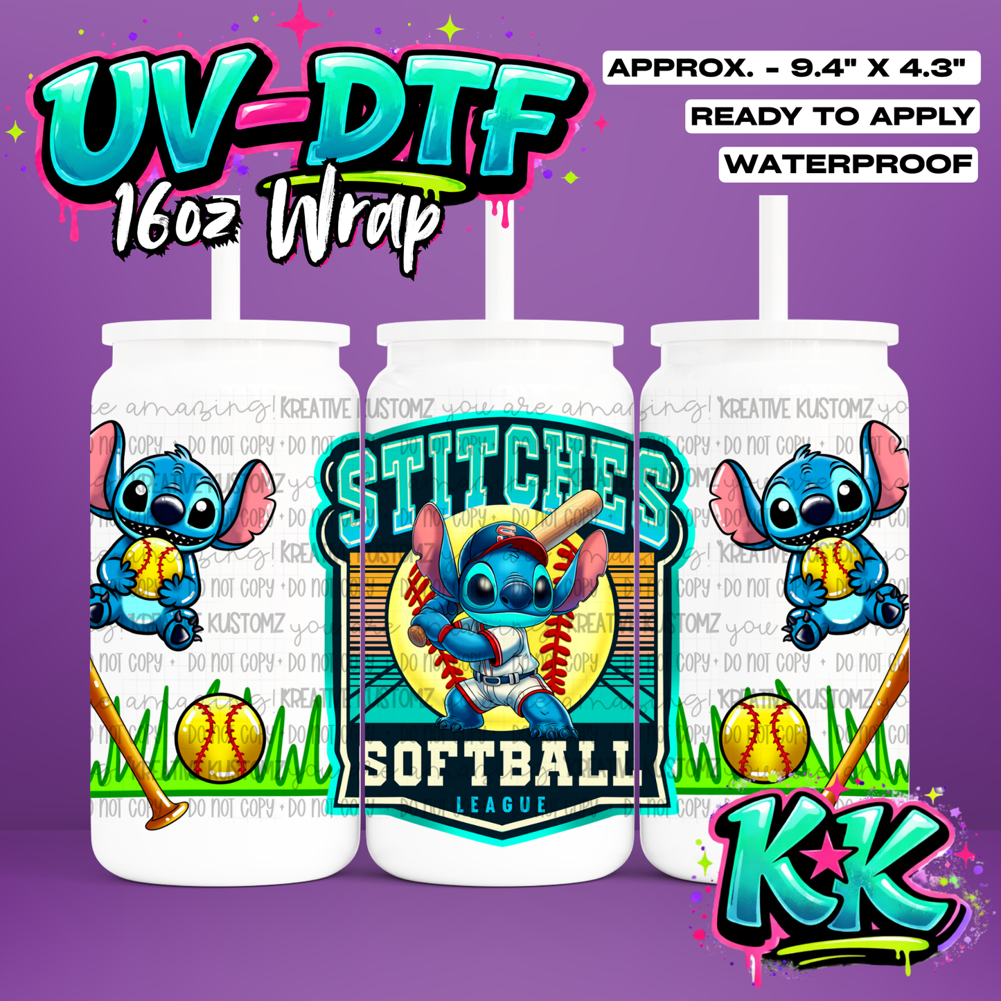 1164 | UV DTF Cup Wrap for 16oz Libbey Glass