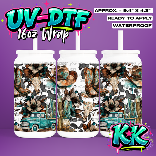 1175 | UV DTF Cup Wrap for 16oz Libbey Glass