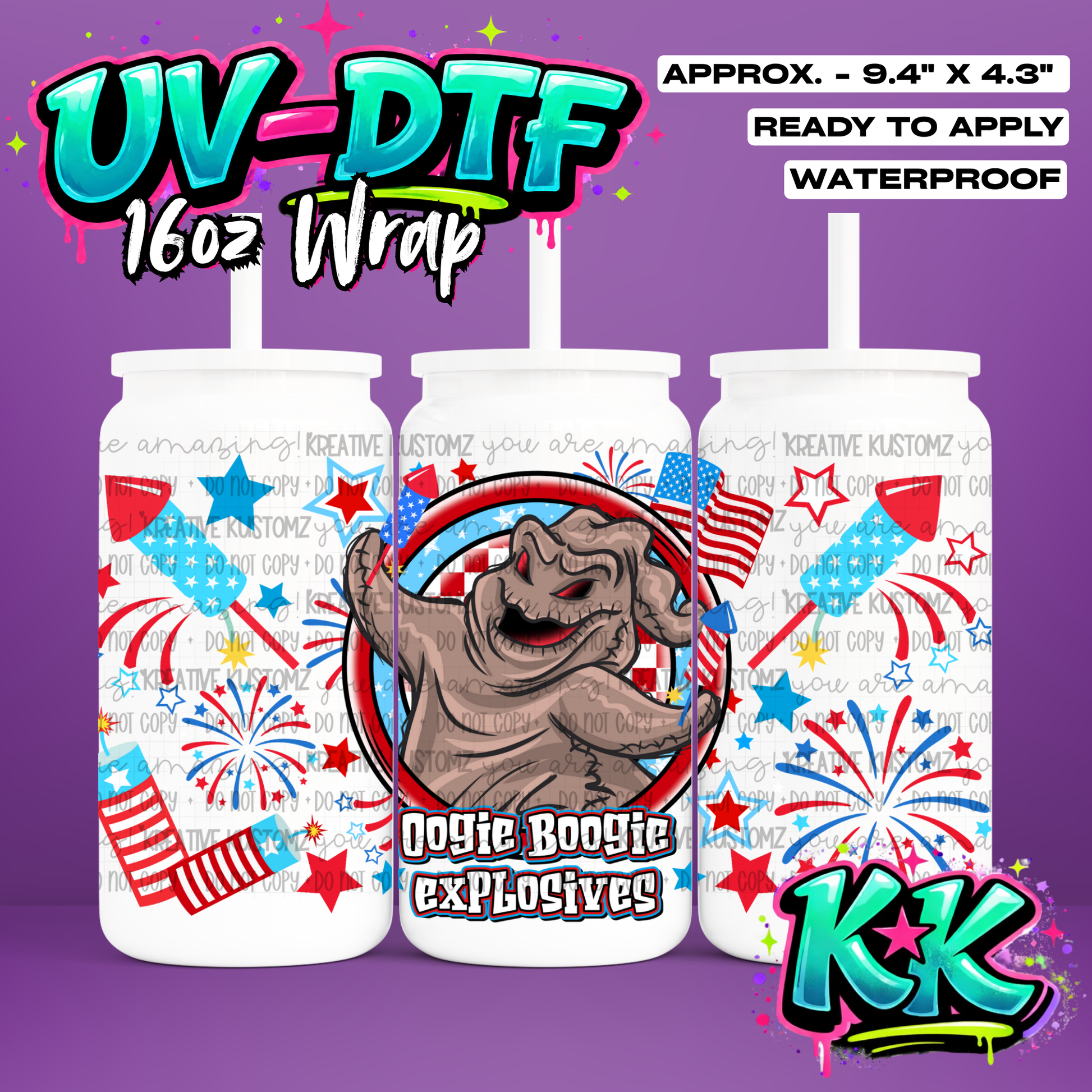 1202 | UV DTF Cup Wrap for 16oz Libbey Glass