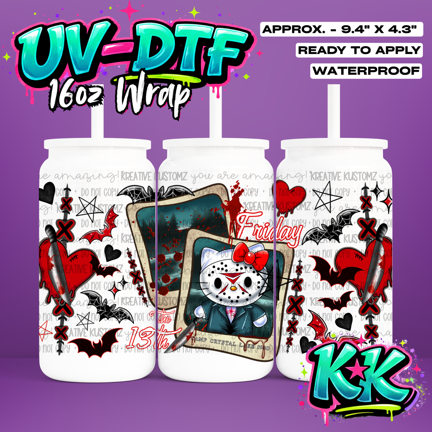 1203 | UV DTF Cup Wrap for 16oz Libbey Glass