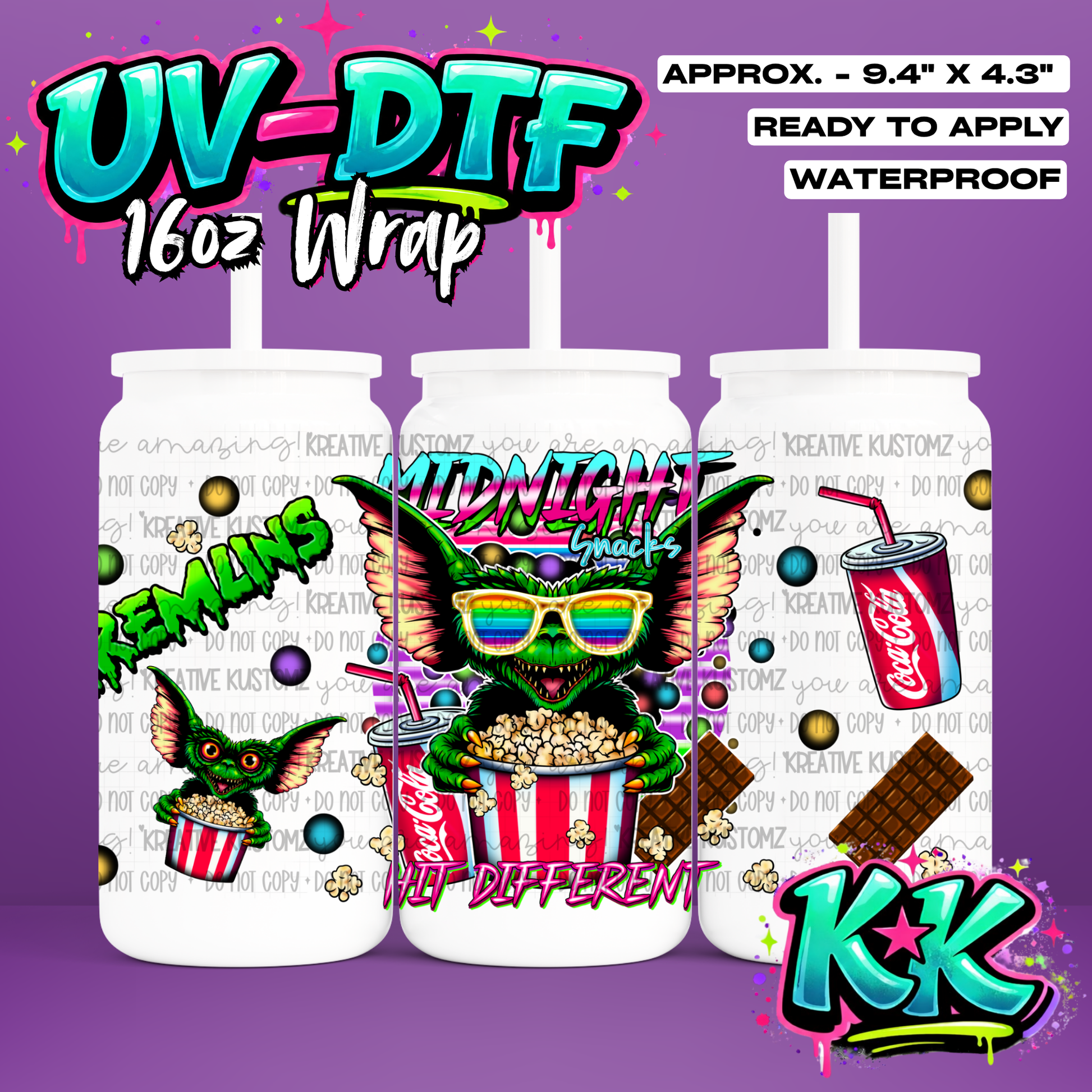 1205 | UV DTF Cup Wrap for 16oz Libbey Glass