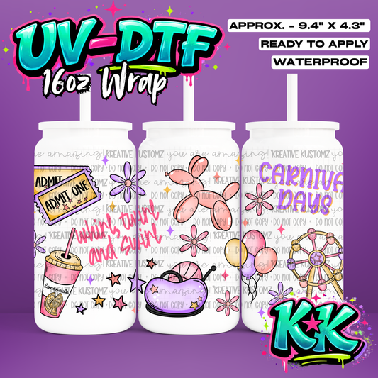 1215 | UV DTF Cup Wrap for 16oz Libbey Glass