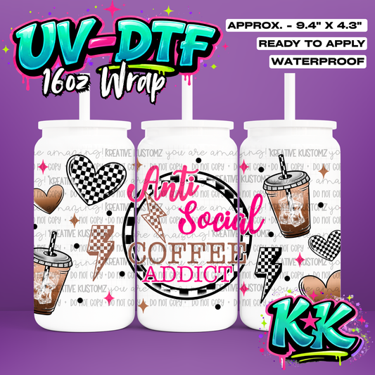 1219 | UV DTF Cup Wrap for 16oz Libbey Glass