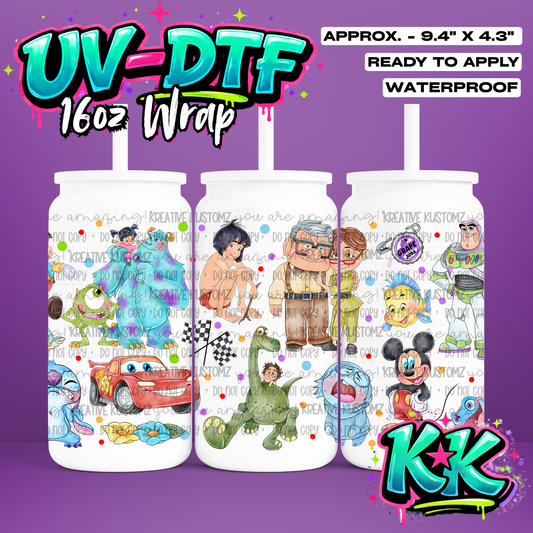 1226 | UV DTF Cup Wrap for 16oz Libbey Glass