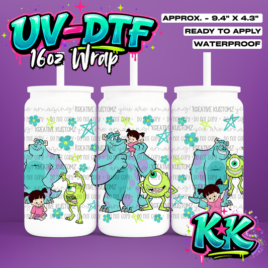 1227 | UV DTF Cup Wrap for 16oz Libbey Glass
