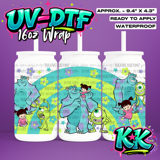 1228 | UV DTF Cup Wrap for 16oz Libbey Glass