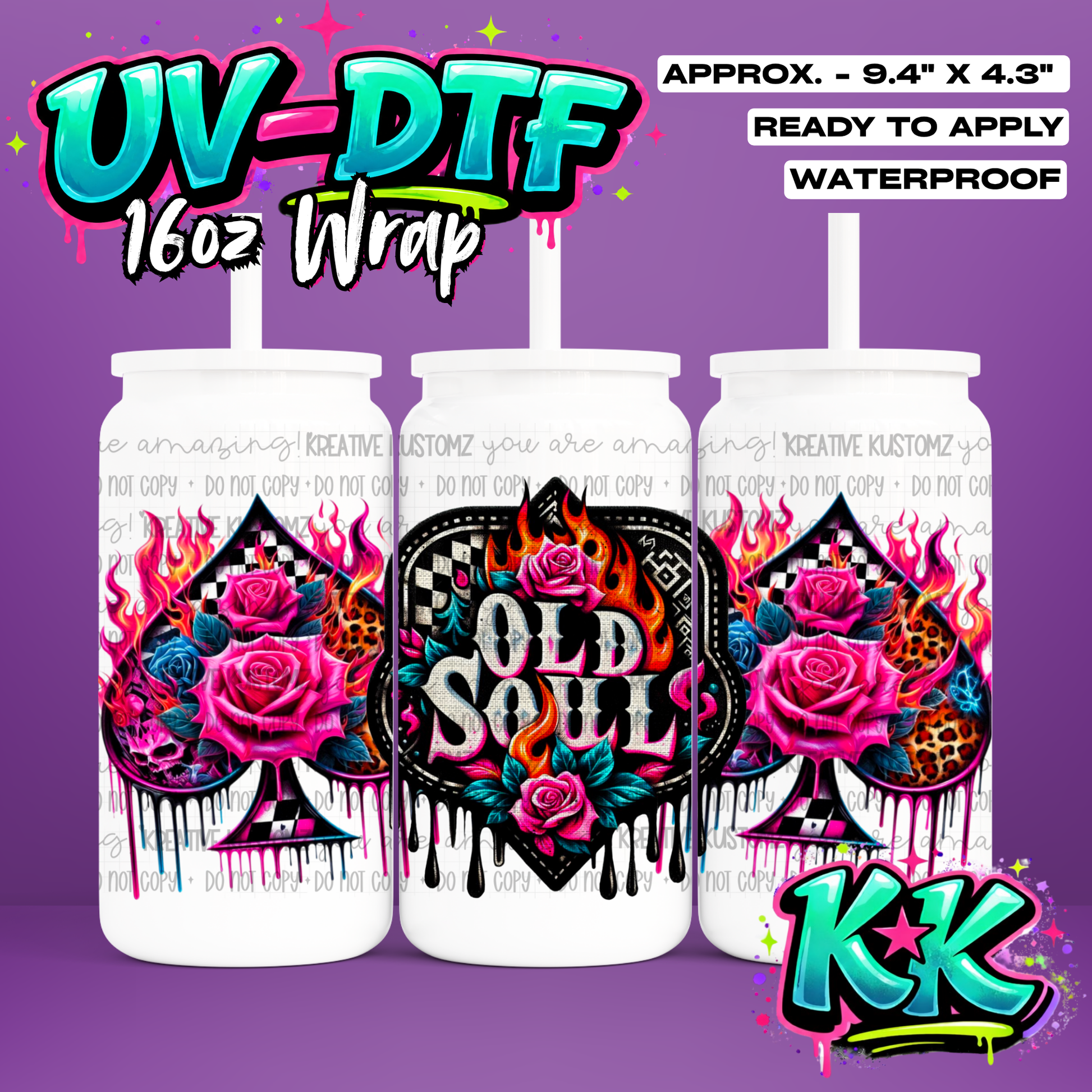 1248 | UV DTF Cup Wrap for 16oz Libbey Glass