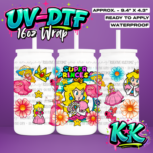 1254 | UV DTF Cup Wrap for 16oz Libbey Glass
