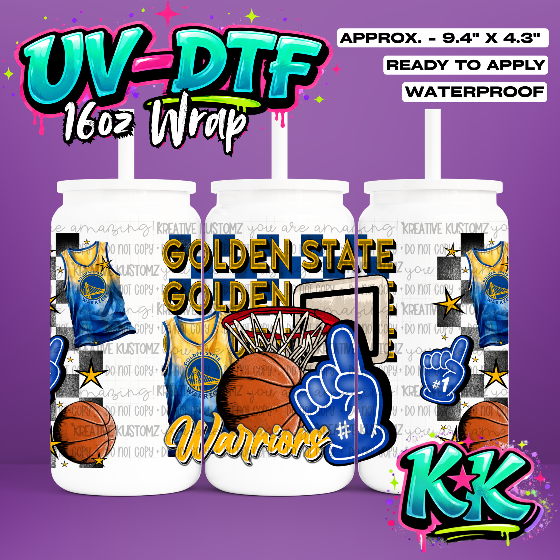 1259 | UV DTF Cup Wrap for 16oz Libbey Glass