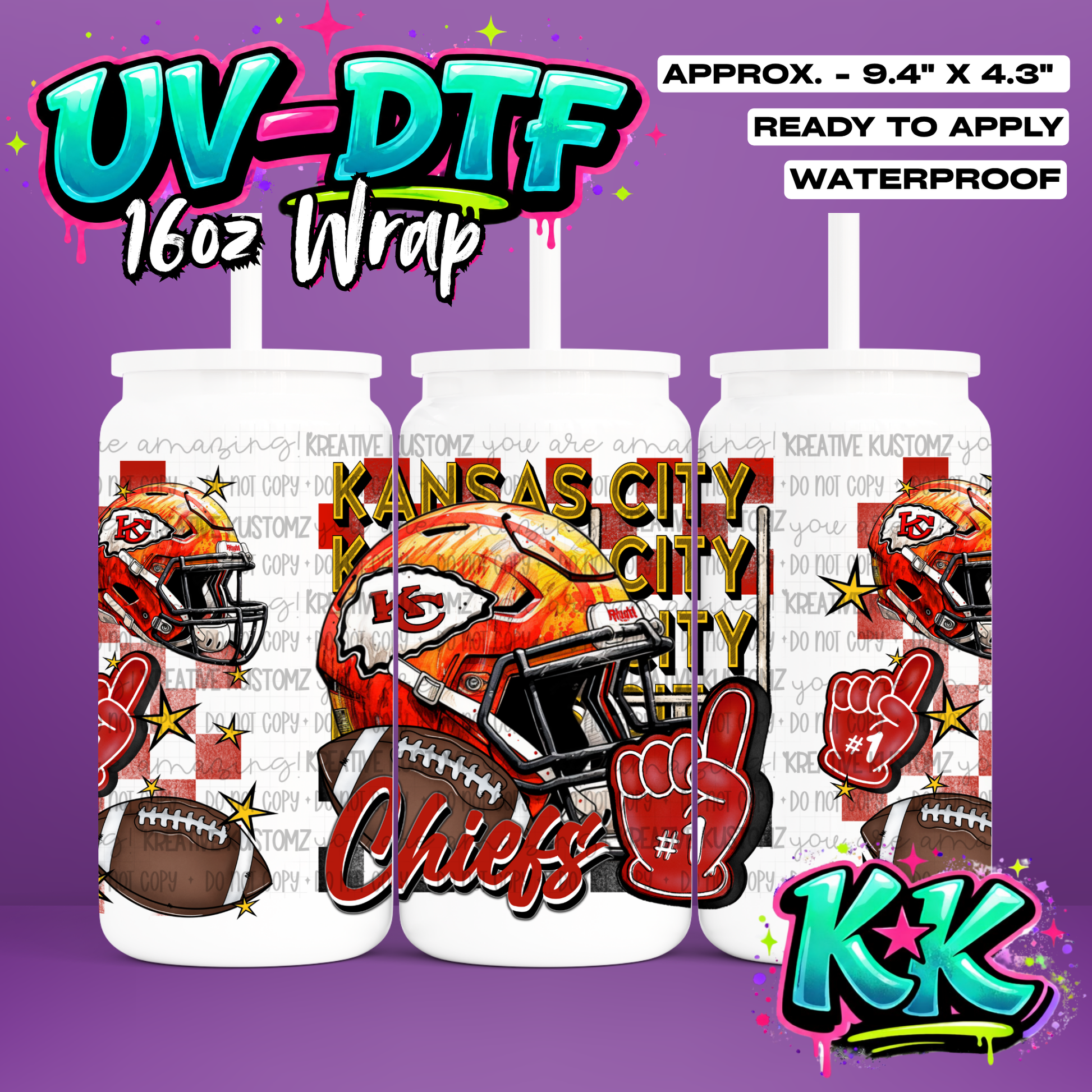 1263 | UV DTF Cup Wrap for 16oz Libbey Glass